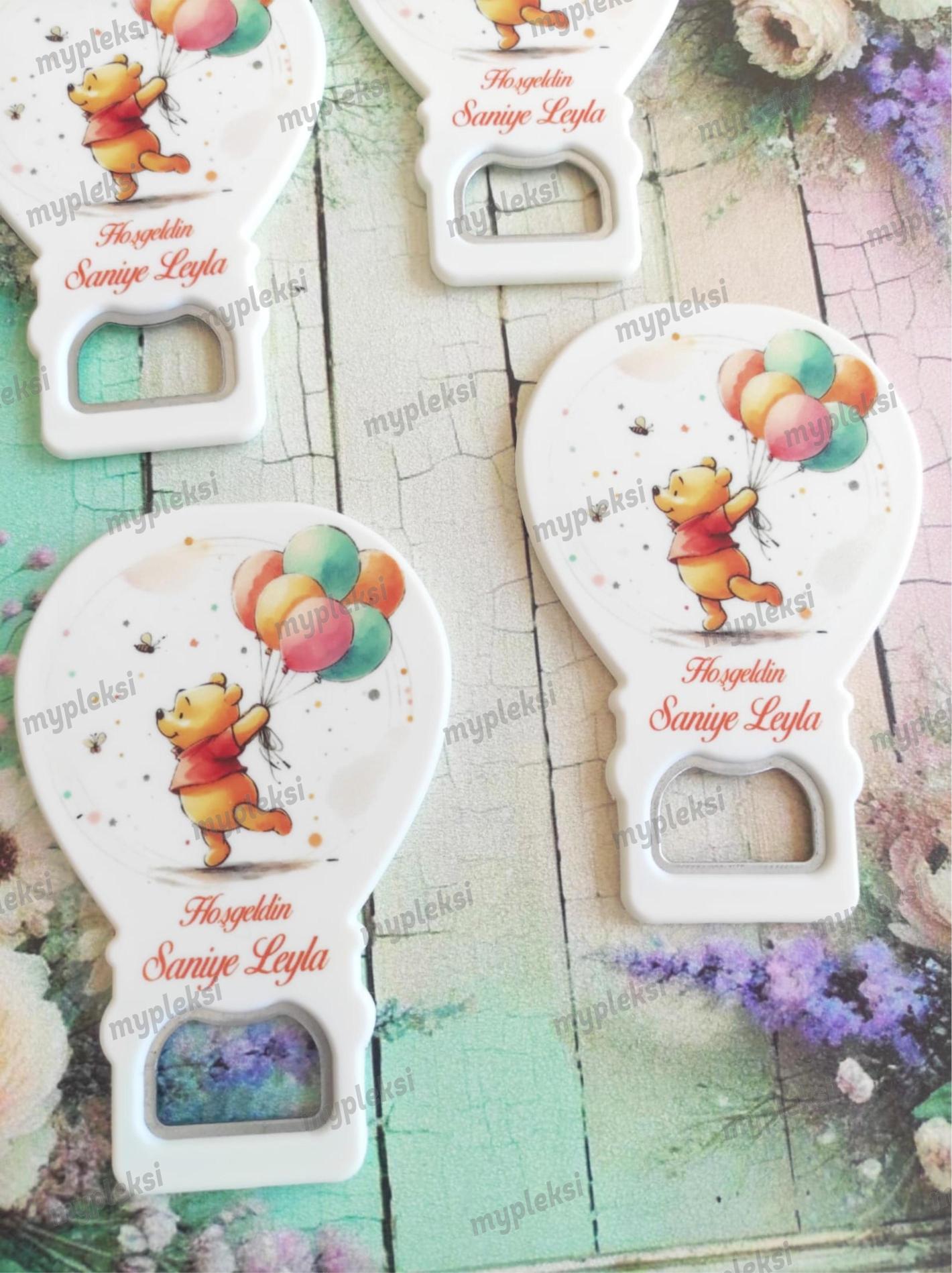 Balonlu Sevimli Karakter Winnie-the-Pooh Magneti