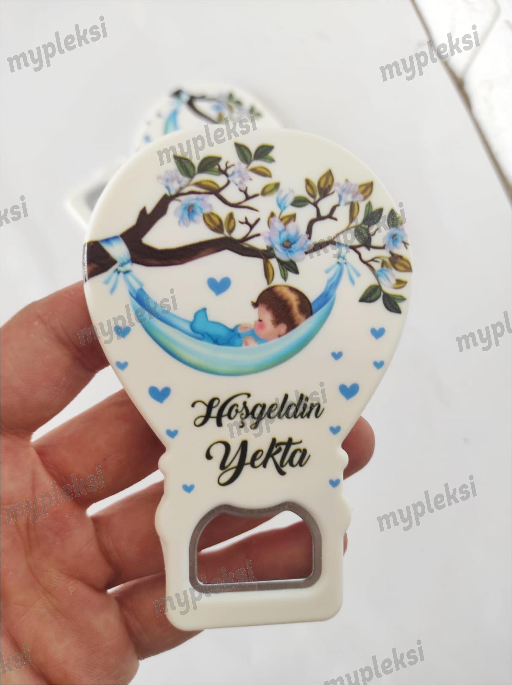 Hoşgeldin Bebek Temalı Balon Açacak Magnet, Kız ve Erkek Bebek Magnetleri