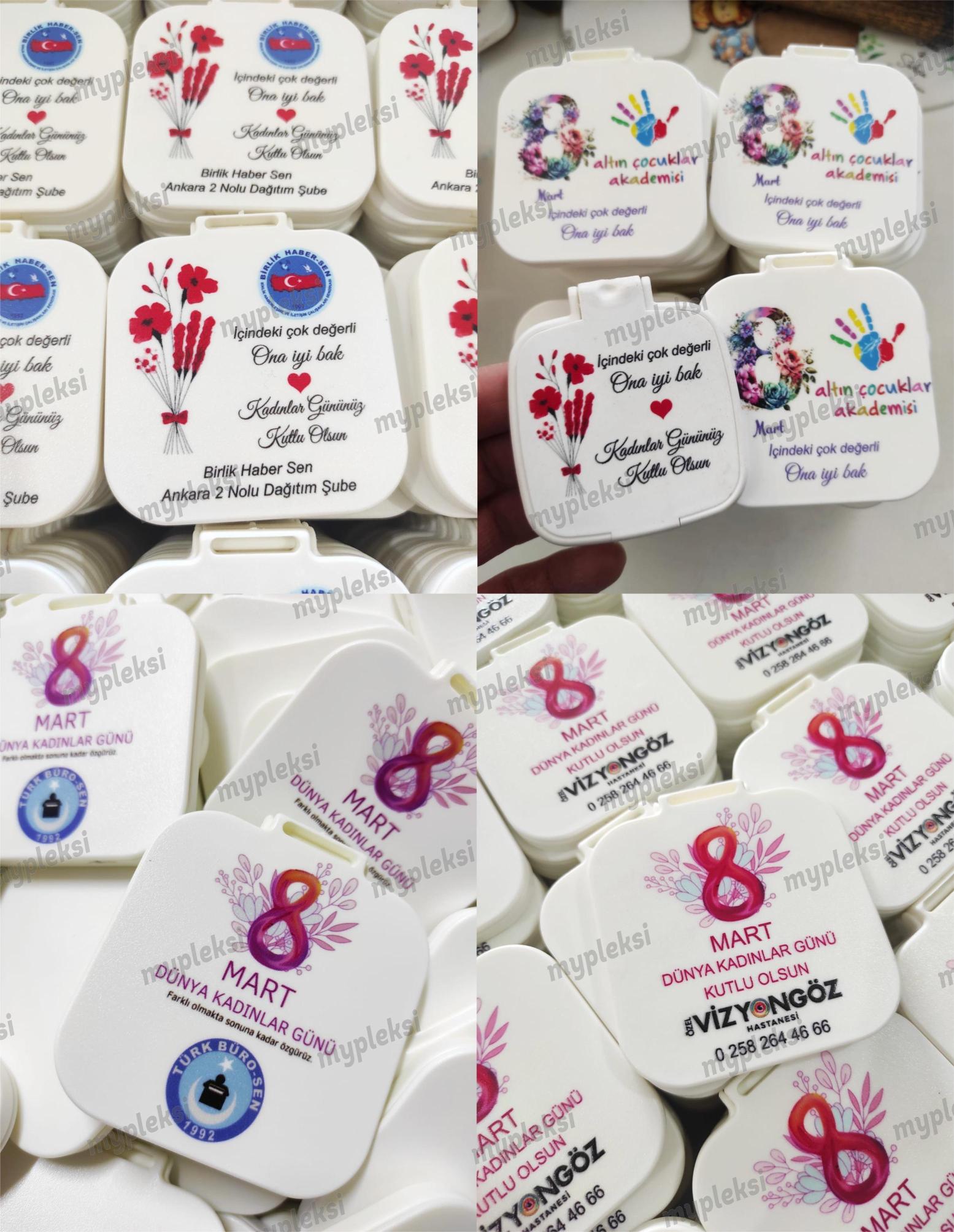 Logo Baskılı Hediyelik  El Aynası-Makyaj Aynası-Promosyon Ayna