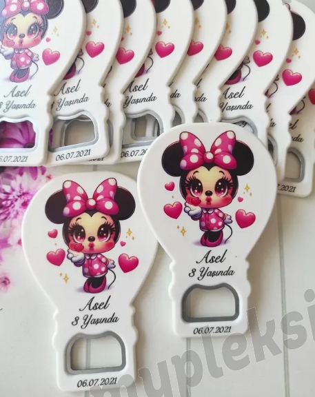Minnie Mouse Doğum Günü Açacak Magnet 