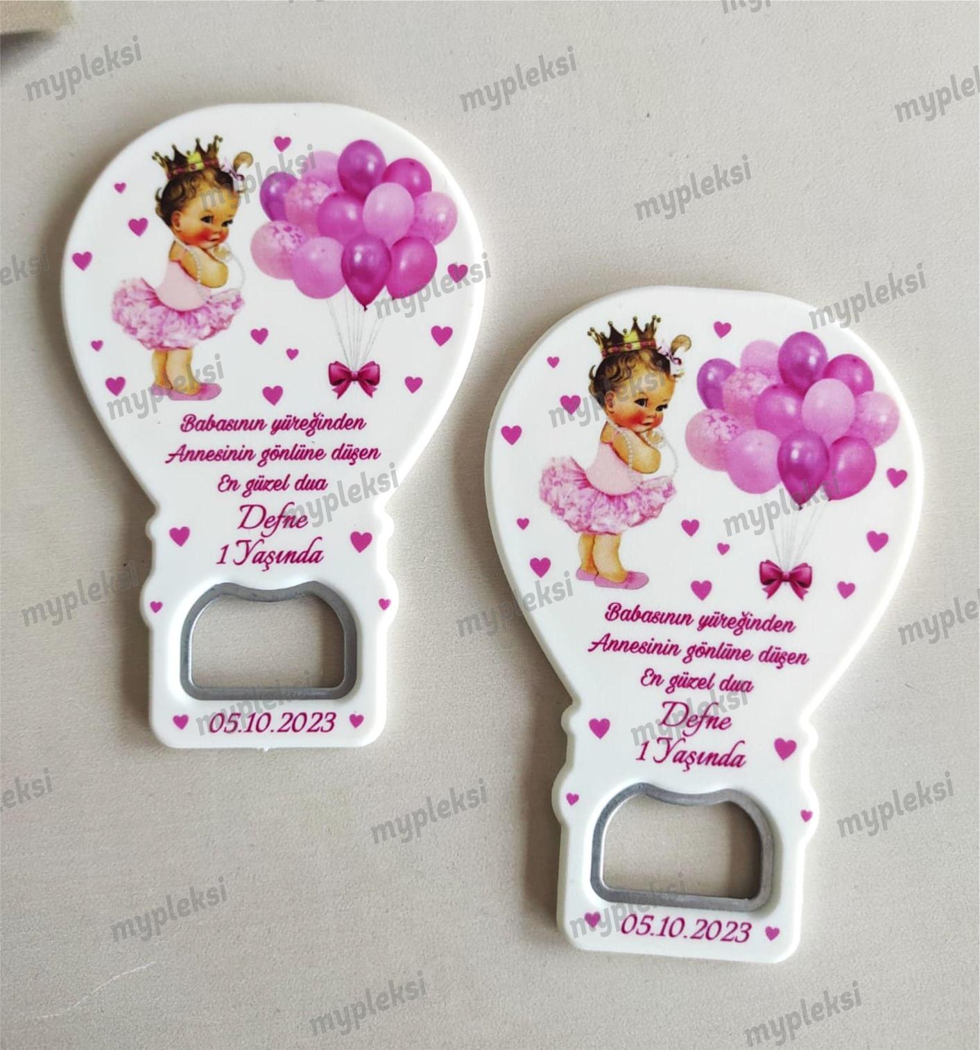 Pembe Kız Bebek Açacak Magnet, Kız Bebek Magnetleri