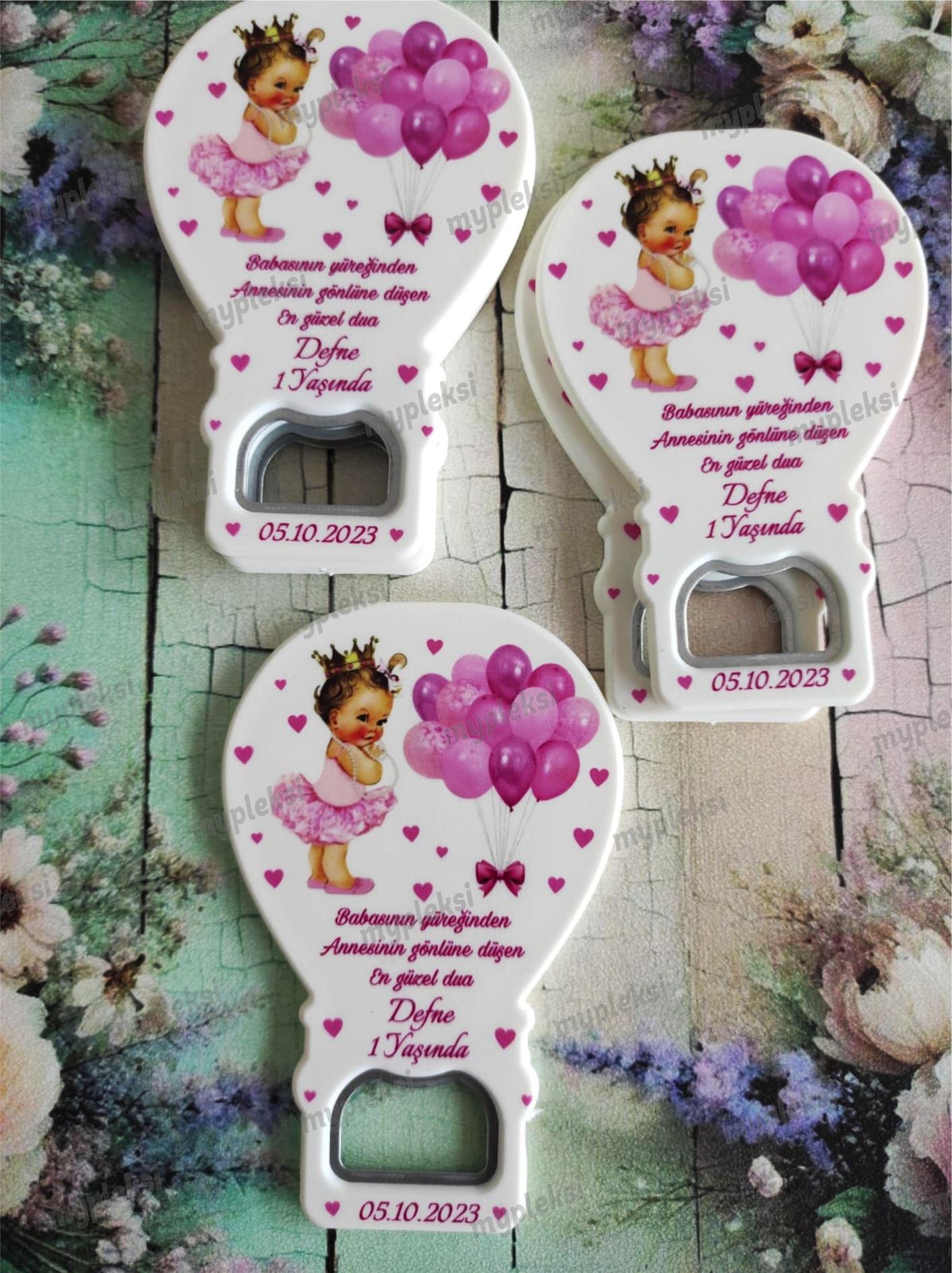 Pembe Kız Bebek Açacak Magnet, Kız Bebek Magnetleri