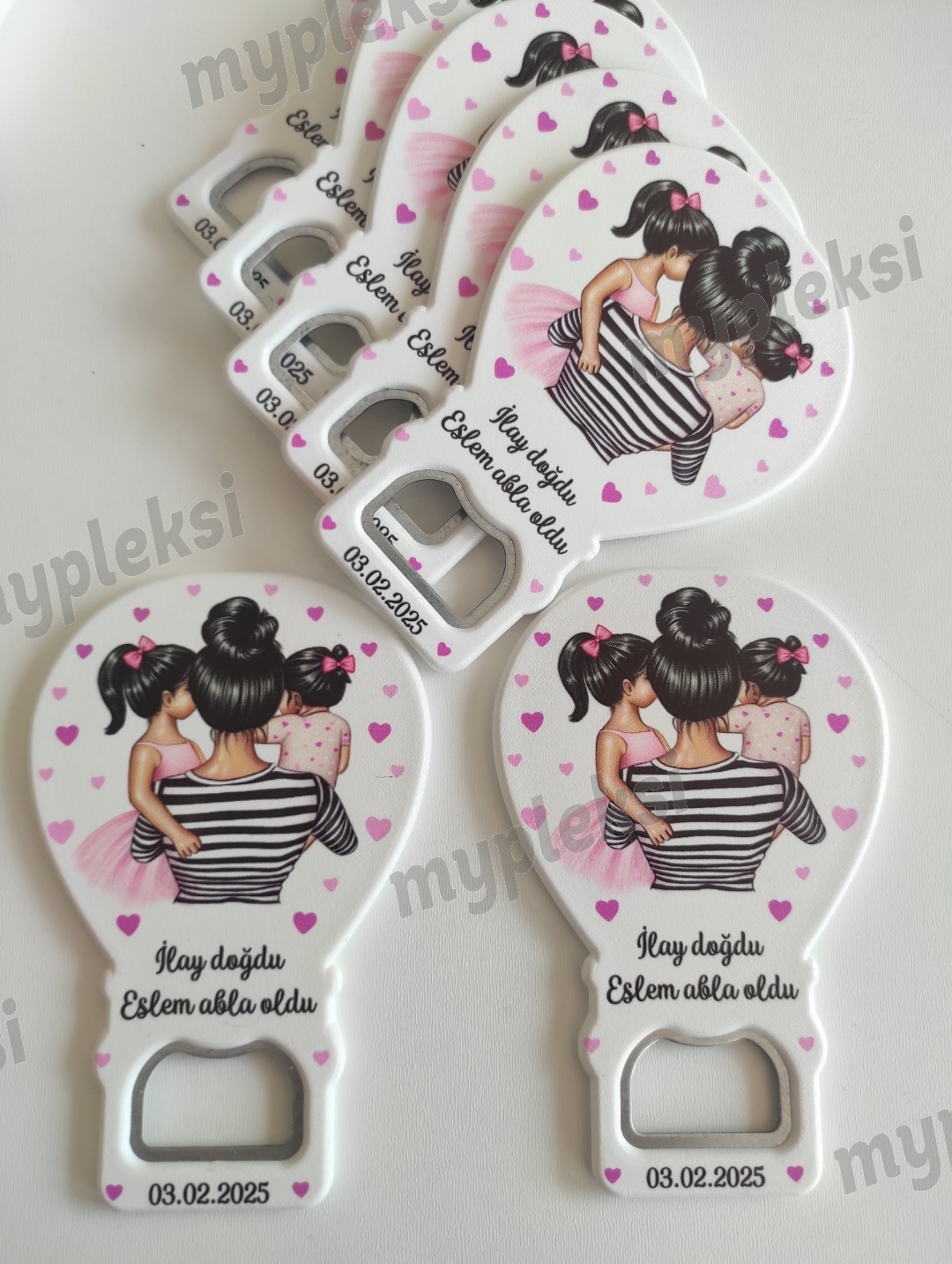 İsme Özel  Kız Bebek Açacak Magnet, Kız Bebek Magnetleri