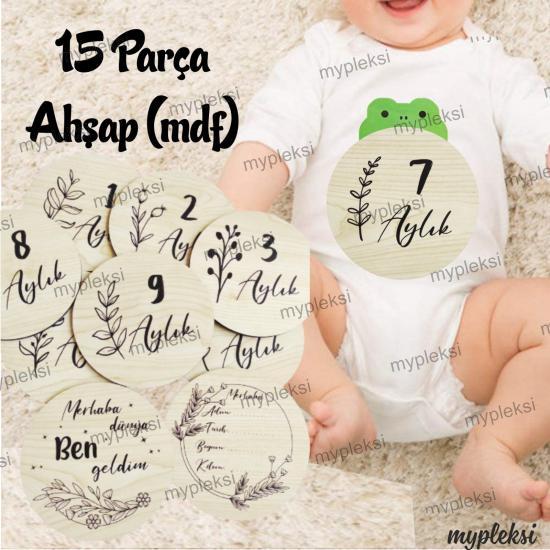 Aylık Fotoğraf Çekim Kartları-Bebek Anı Kartı 