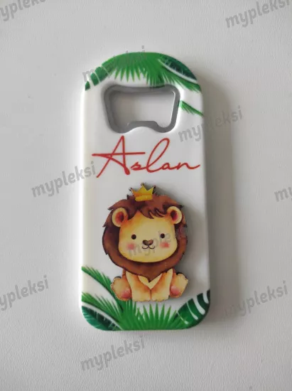Safari Aslan Açacak Magnet Kabartma Figürlü