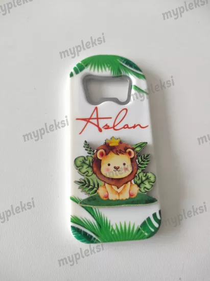Safari Aslan Açacak Magnet Kabartma Figürlü