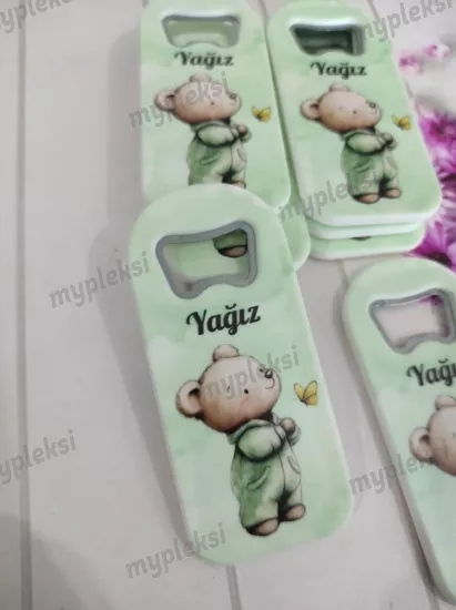 Sevimli Ayıcık Konseptli Açacak Magnet-Erkek Bebek
