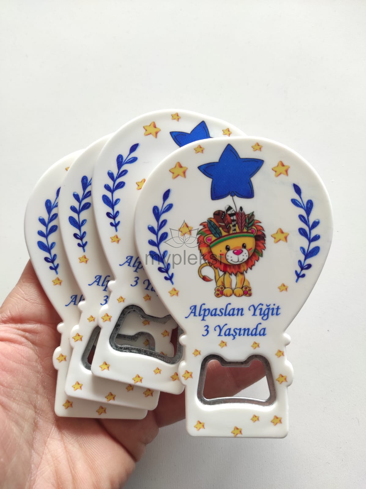 Aslan ve Yıldız Konspetli Balon Açacak Magnet