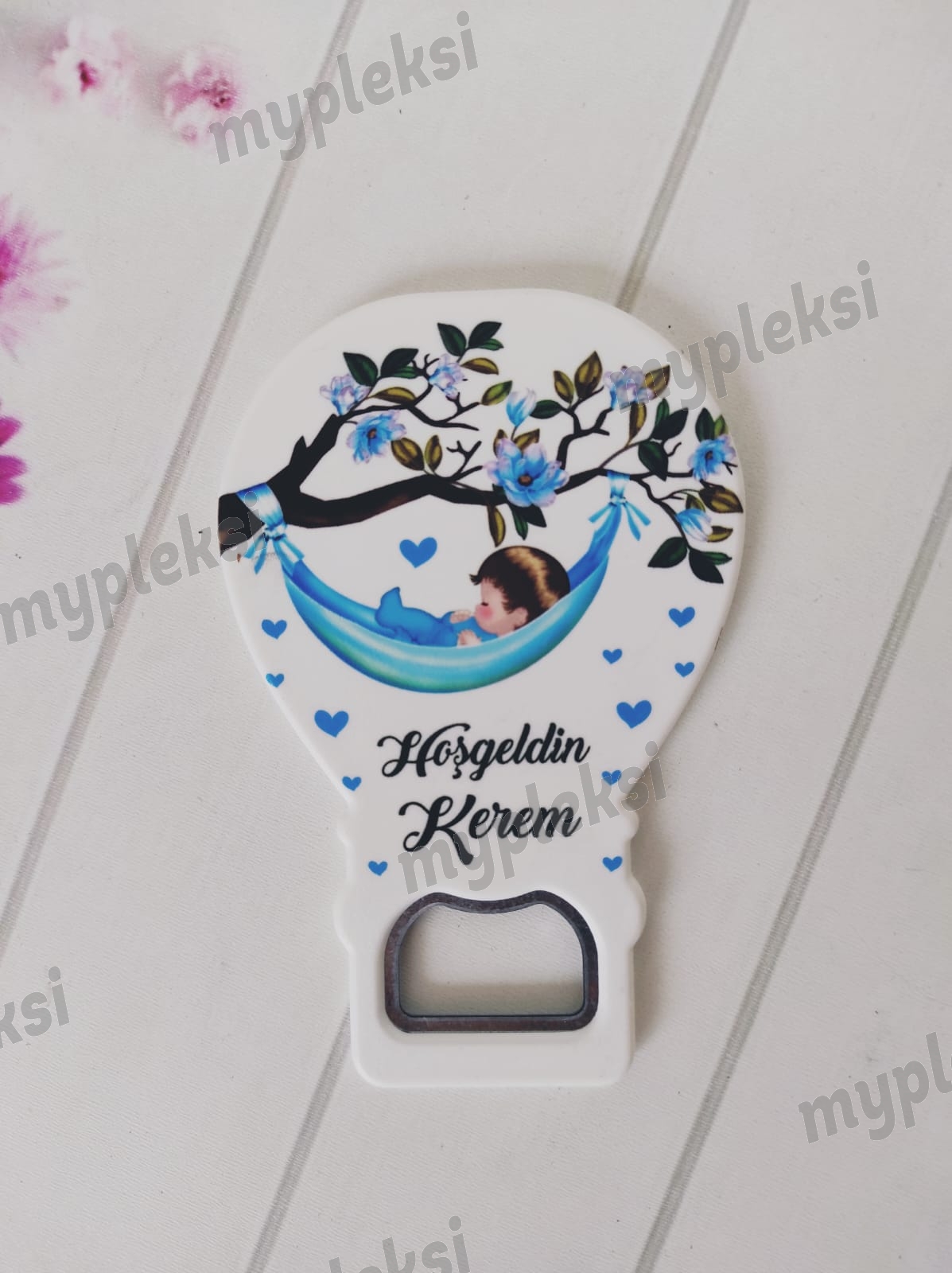 Hoşgeldin Bebek Temalı Balon Açacak Magnet, Kız ve Erkek Bebek Magnetleri