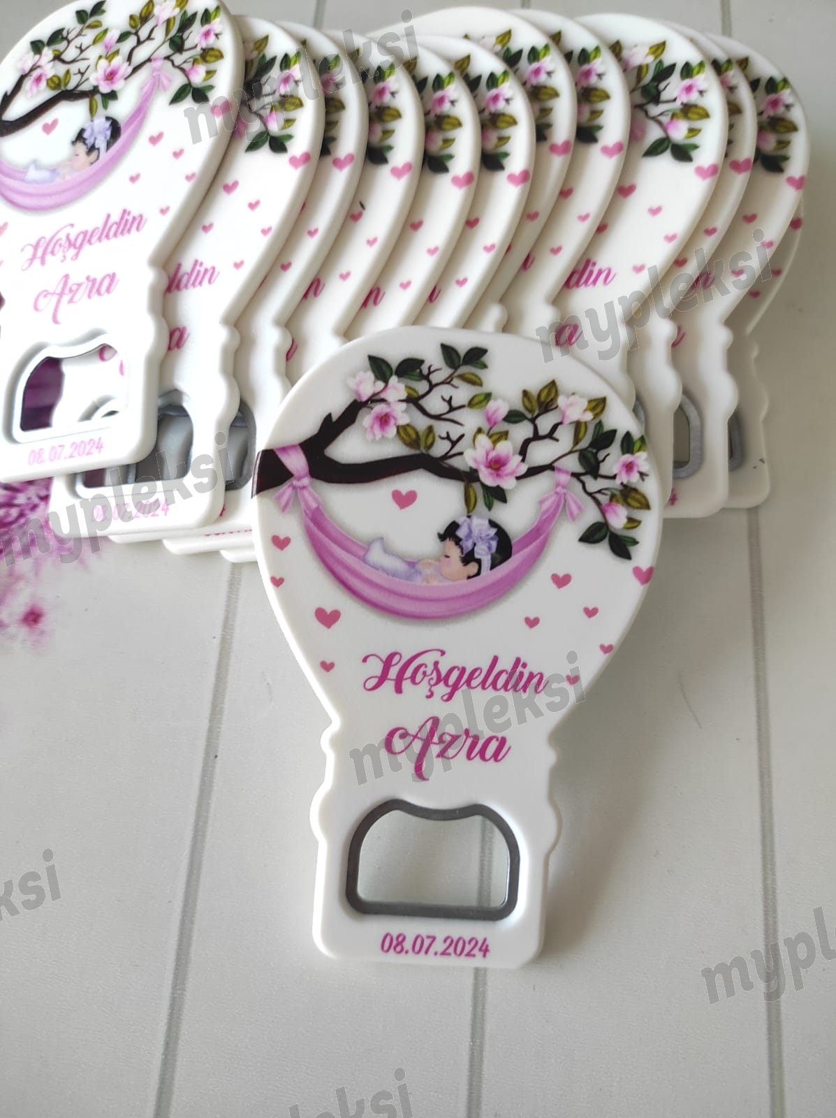 Hoşgeldin Bebek Temalı Balon Açacak Magnet, Kız ve Erkek Bebek Magnetleri