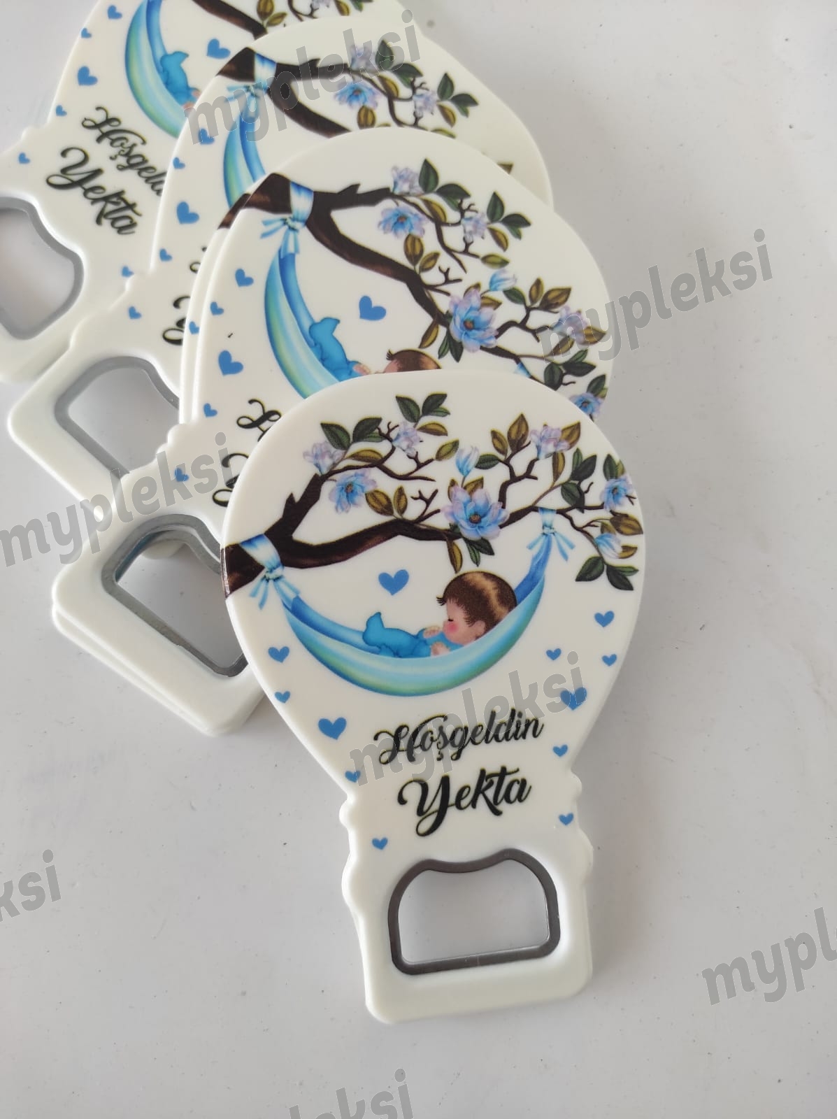 Hoşgeldin Bebek Temalı Balon Açacak Magnet, Kız ve Erkek Bebek Magnetleri