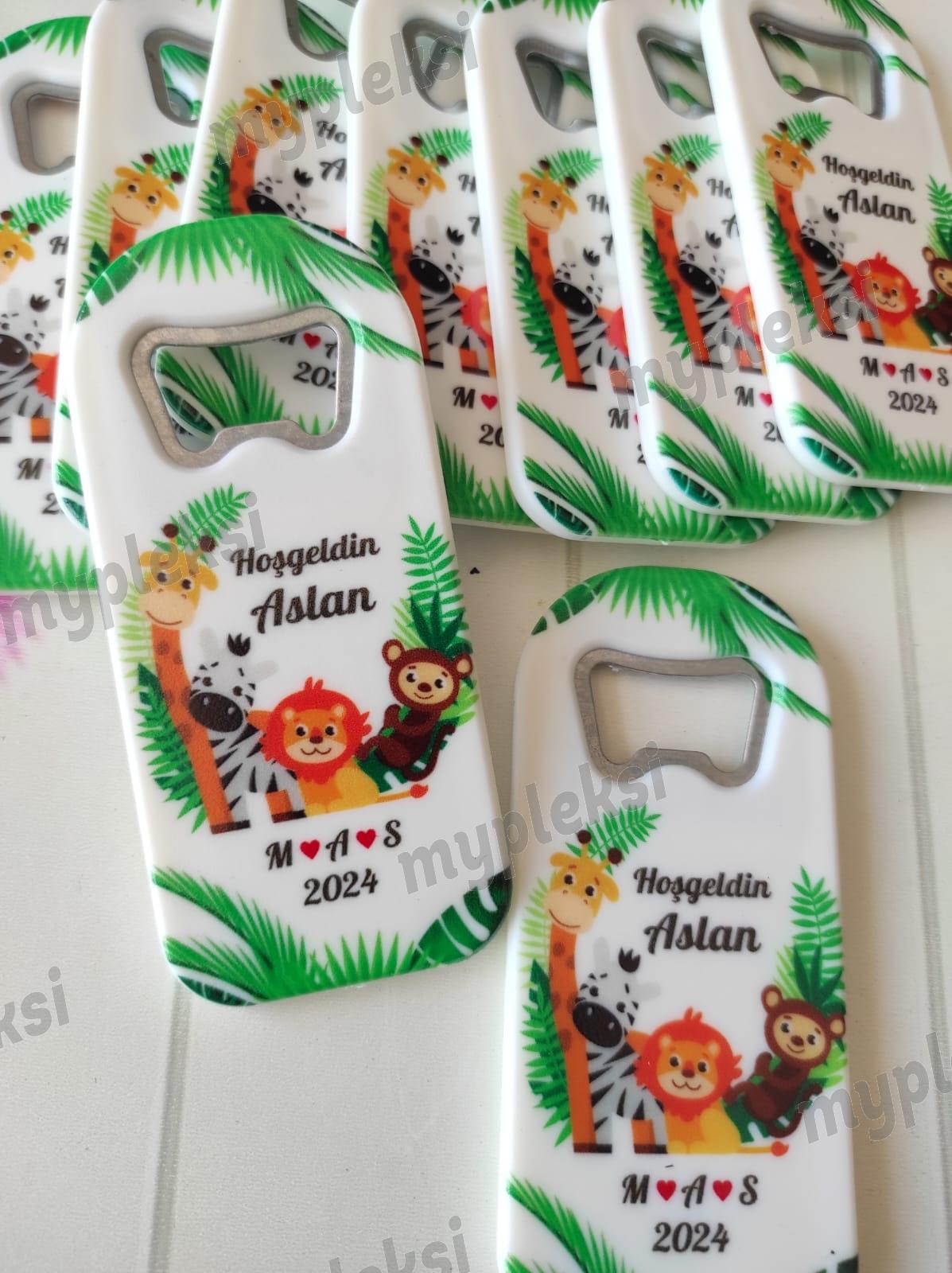 İsme Özel Safari Konspet Açacak Magnet- Uzun Açacak Magnet -Safari Açacak Magnet