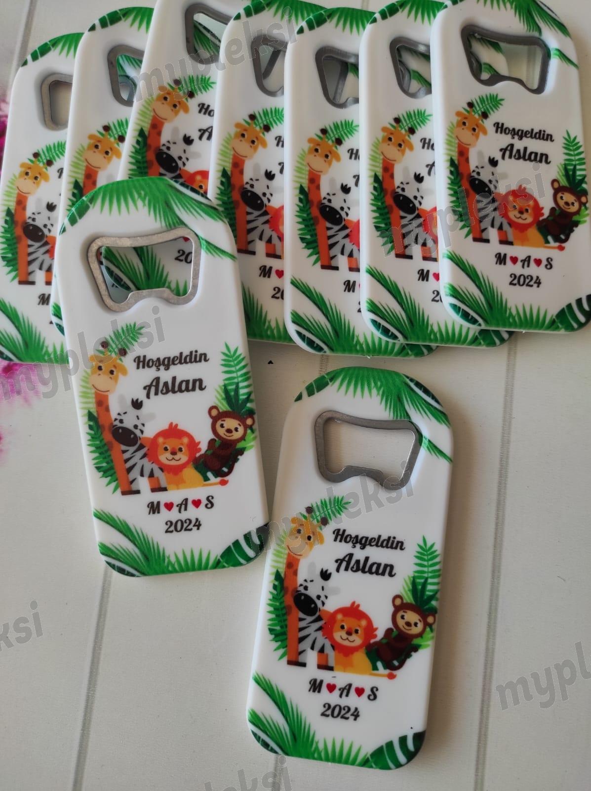 İsme Özel Safari Konspet Açacak Magnet- Uzun Açacak Magnet -Safari Açacak Magnet
