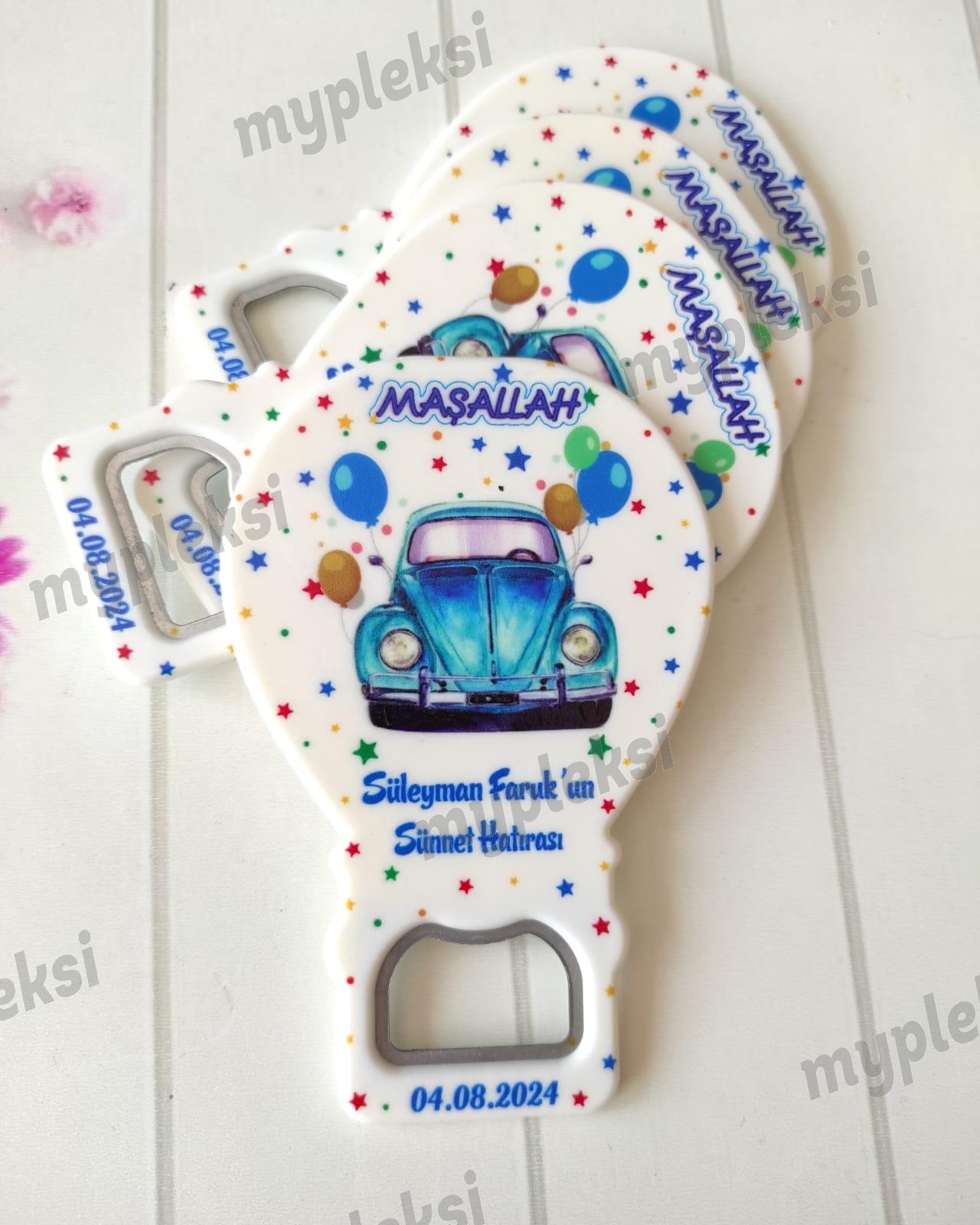 Vosvos Temalı Balon Açacak Magnet, Sünnet Magnetleri, Arabalı Magnet