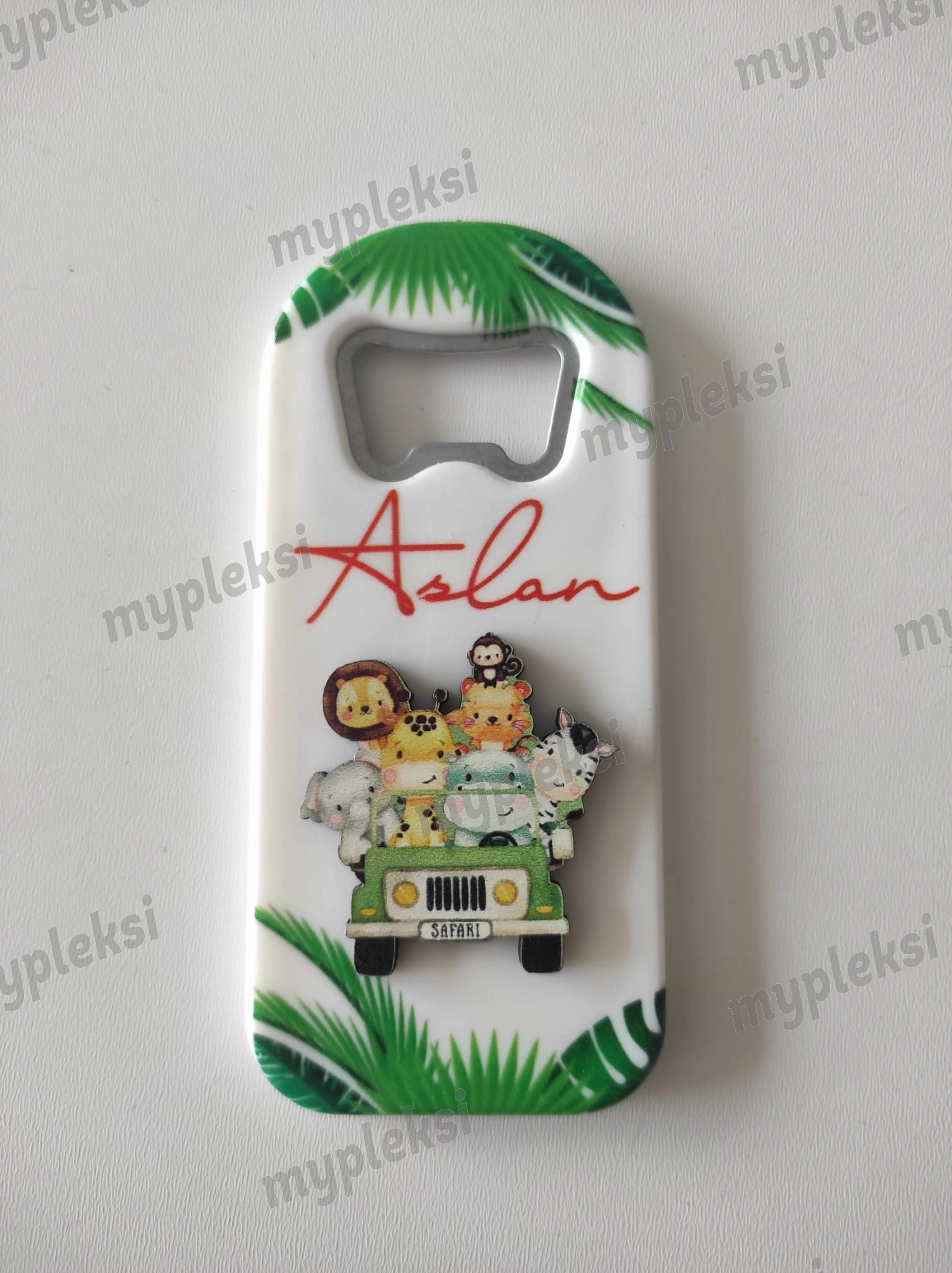 Kabartma Figürlü Arabalı Safari Magnet Açacak