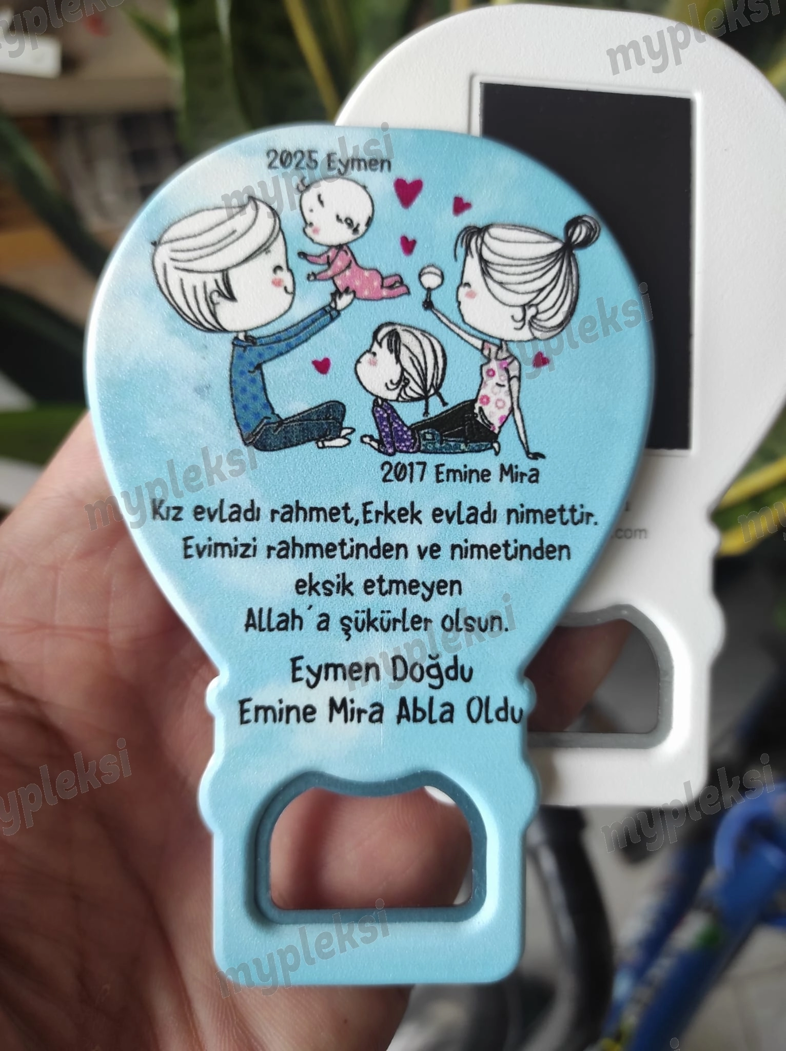 İsme Özel  Kız Bebek Açacak Magnet, Kız Bebek Magnetleri 