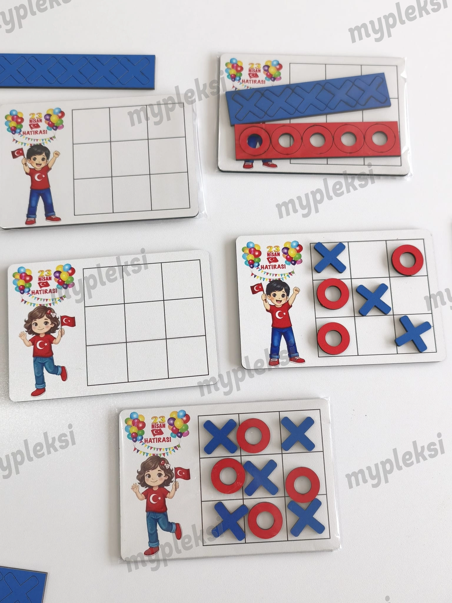 XOX Oyunu Ahşap Mdf Baskılı 