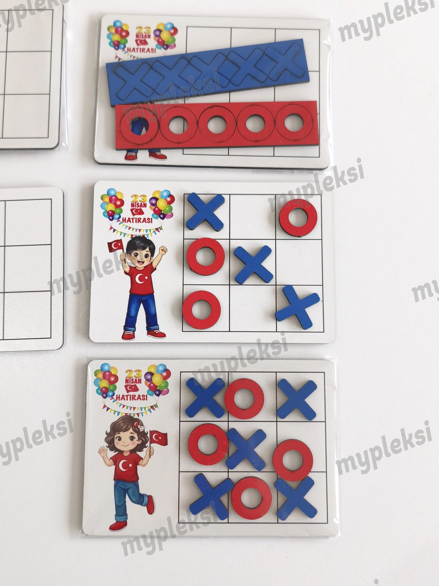 XOX Oyunu Ahşap Mdf Baskılı 