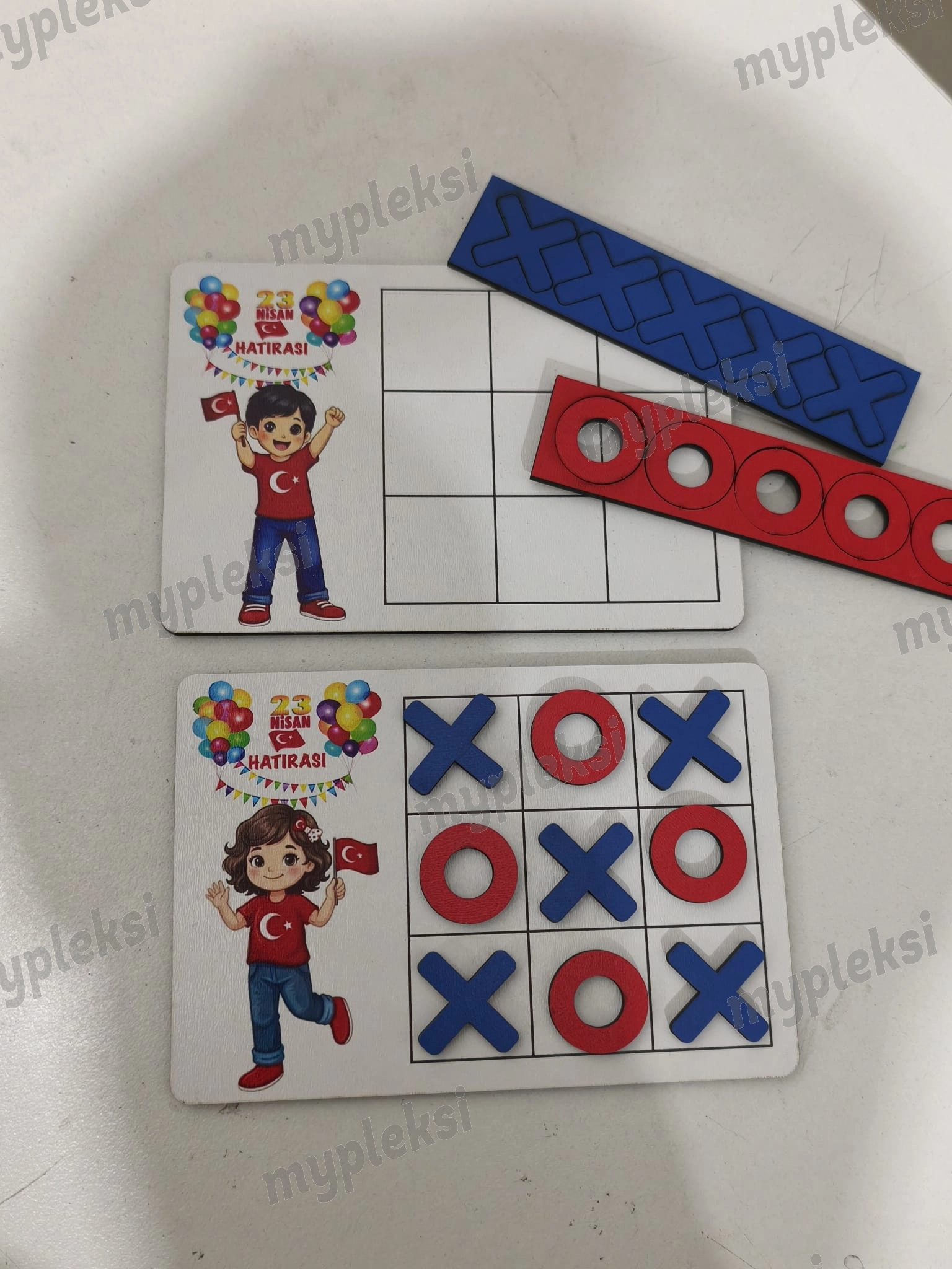 XOX Oyunu Ahşap Mdf Baskılı 