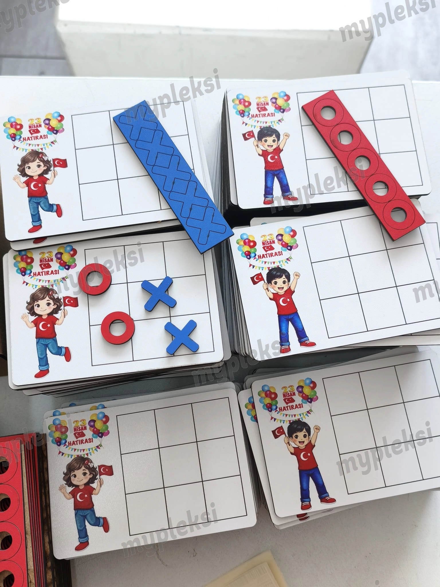 XOX Oyunu Ahşap Mdf Baskılı 
